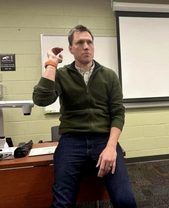Jason W. Wilson teaching in a classroom